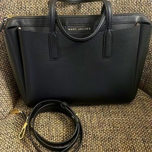 Marc Jacobs 2021 The Protege black mini tote bag.